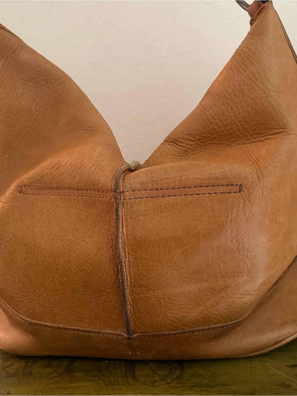 Frye Cara Hobo Cognac Brown Leather Hobo Bag - Picture 3 of 6